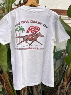 Vintage 1999 ADP CPA Derby Day All Sport USA Made Horse Racing T-Shirt M